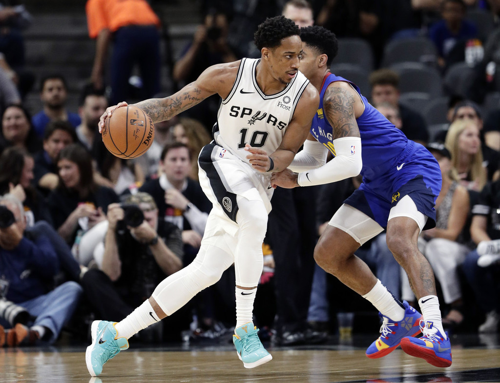 掘金碾压灰熊,德罗赞惊艳四座 掘金碾压灰熊,德罗赞惊艳四座